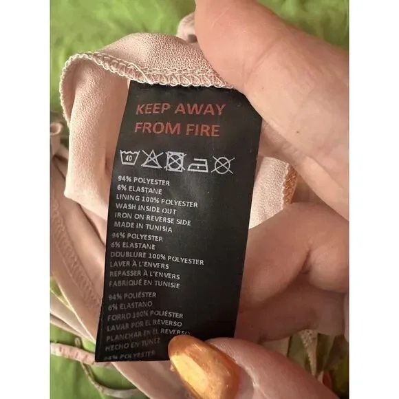 Urban outfitters Elodie printed mini dress tropical pink babydoll size XL - Picture 3 of 7